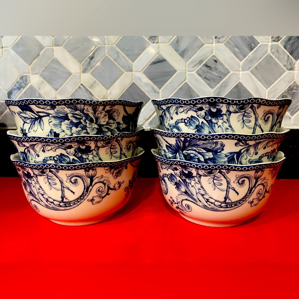 Lot of 6 Cereal Bowls by 222 Fifth Fine China